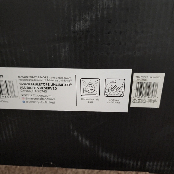 3PC MASON Large HOBNAIL GLASS CANISTER SET or 4pc EUROPEAN STYLE SET - Picture 4 of 11